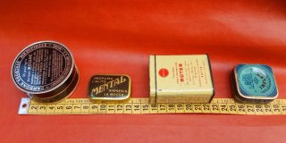 Scatoline pubblicitarie d'epoca di latta