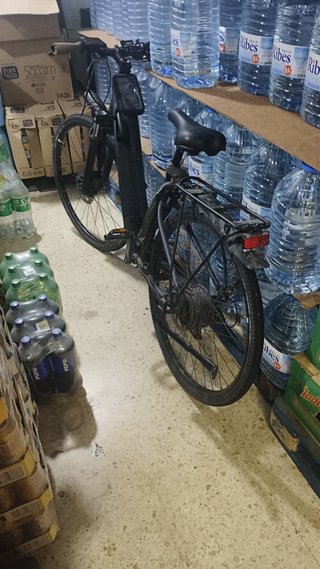 Bicicleta Eléctrica Urbana Azul Oscuro