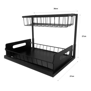Mueble Organizador Cocina Negro Extraíble
