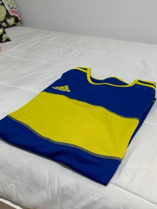 Camiseta Adidas Climalite Talla S Azul/Amarillo