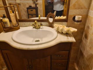 Grande conchiglia decorativa per vasche da bagno o piani di lavoro