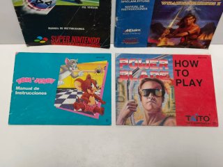 4 manuales nintendo nes snes