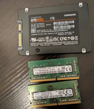 SSD Samsung 870 EVO 1TB y 2x RAM 8GB DDR4