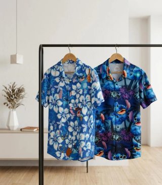 Camisas Hawaianas de Stich para Hombre