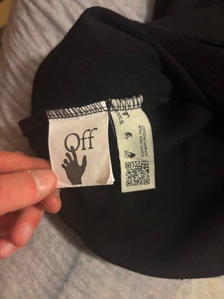 Felpa Off-White Nera con Logo
