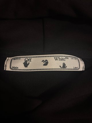 Felpa Off-White Nera con Logo