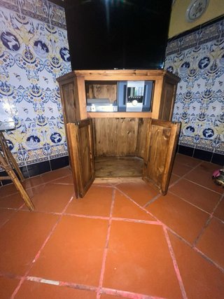 Mueble TV Esquinero Madera