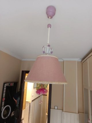 REGALO lampara colgante infantil rosa y morada