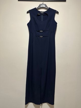 Conjunto Vestido Largo y Torera Azul Marino 42
