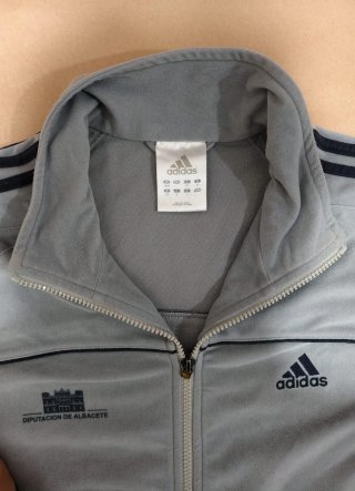 Vintage Adidas Grey Track Jacket - Size L - Diputa