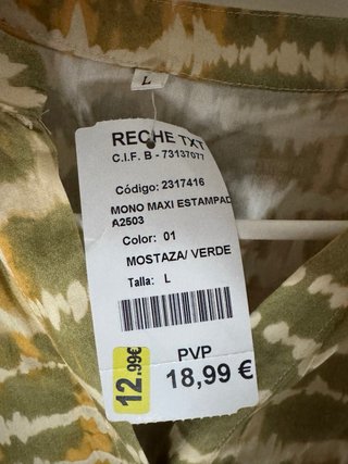 Mono verde y amarillo estampado