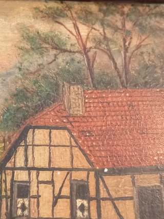 Óleo miniaturista firmado Georg preston