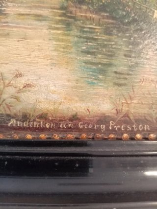 Óleo miniaturista firmado Georg preston