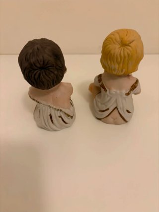 Pareja Figuras Niños Porcelana Antiguas