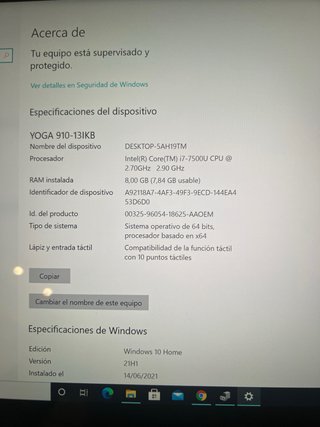 Lenovo Yoga i7 Táctil 8GB RAM 512GB SSD