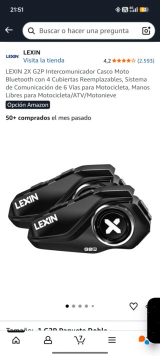 Lexin G2P Intercomunicadores Moto (2uds)