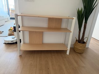 Estantería JÄTTESTA IKEA Bambú y Blanco