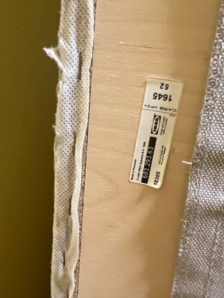 Cabecero de tela beige Ikea Vallentuna