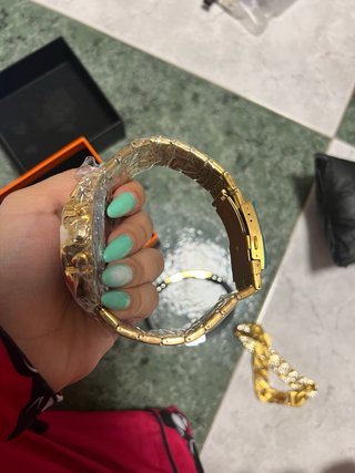 Reloj Hombre Dorado y Azul