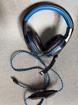 Auriculares gaming con micrófono azul Blackfire