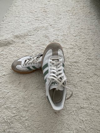Zapatillas Adidas Samba Niña Blancas y Verdes 34