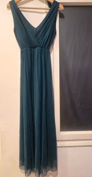 Vestido verde azulado
