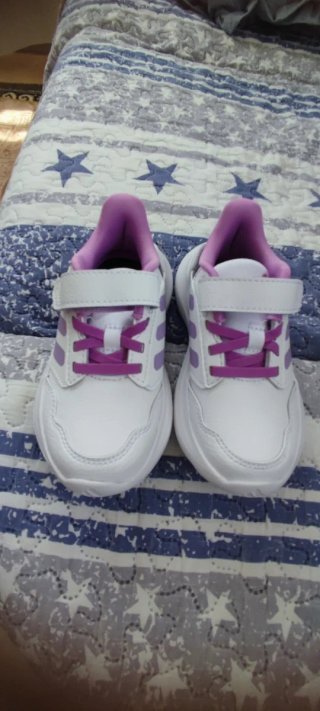 Zapatillas niña Adidas blancas y moradas
