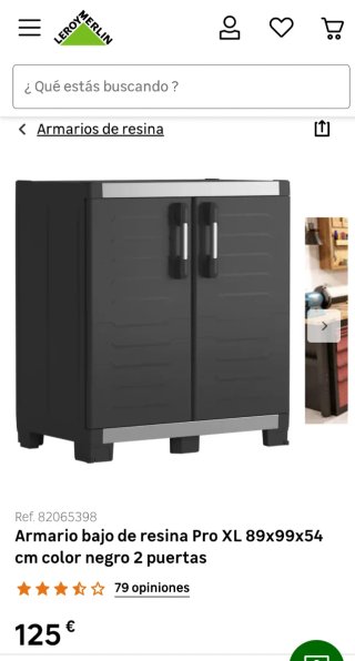 Armario resina garage keter XL