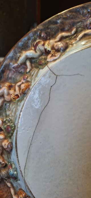 Piatto decorativo Capodimonte Cherubini