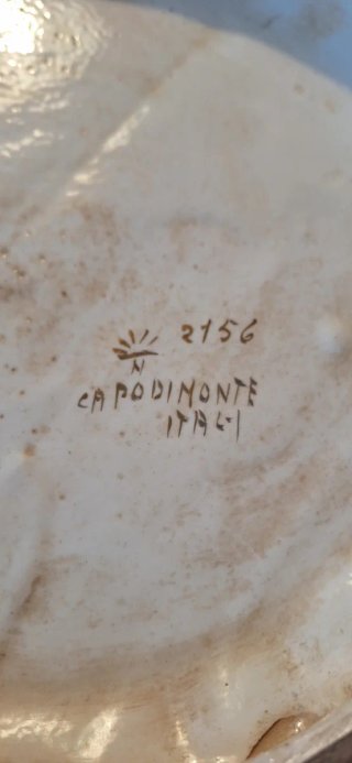 Piatto decorativo Capodimonte Cherubini