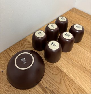 6 Vasos y Cuenco Ikea Stockholm