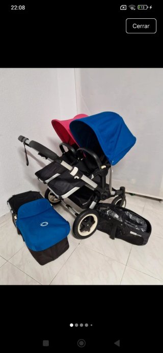 Bugaboo Donkey Azul y Fucsia