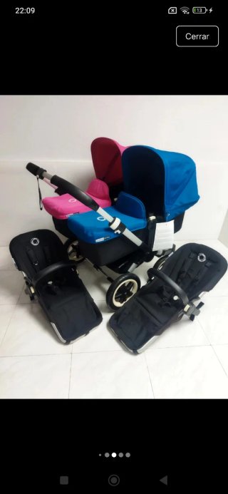 Bugaboo Donkey Azul y Fucsia