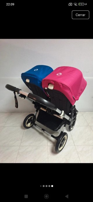 Bugaboo Donkey Azul y Fucsia