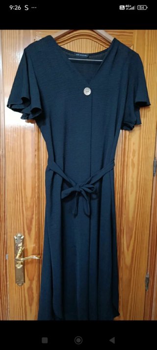 Vestido negro largo talla L