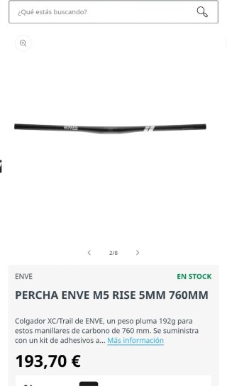 Manillar Enve M5 MTB, no hago envíos
