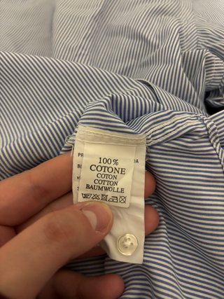 Camicia uomo righe azzurre