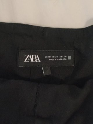 Mono zara negro con corsé lazos y pantalón campana