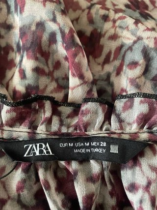 Blusa Zara Talla M Estampada
