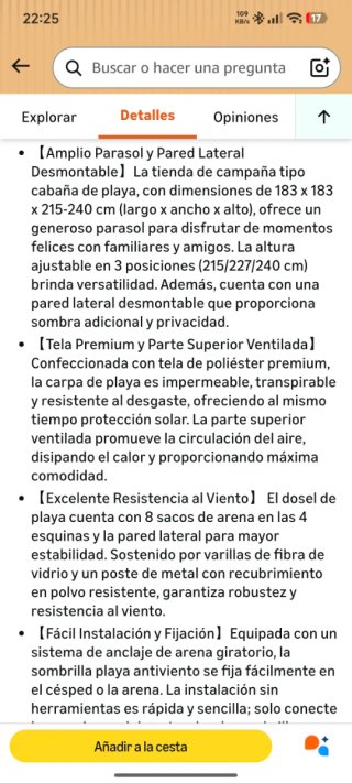 Sombrilla grande de playa nueva a estrenar
