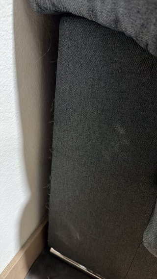 Sofá 2 plazas gris tela