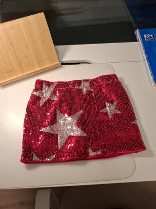 Falda pantalón lentejuelas estrellas