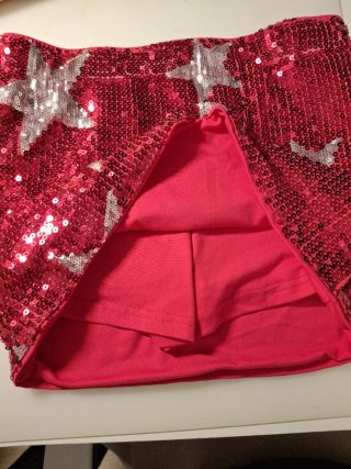 Falda pantalón lentejuelas estrellas