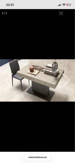 Mesa extensible ARES FOLD B/M01 gris claro