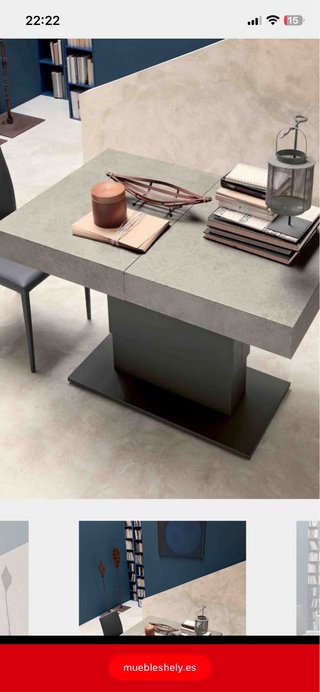 Mesa extensible ARES FOLD B/M01 gris claro