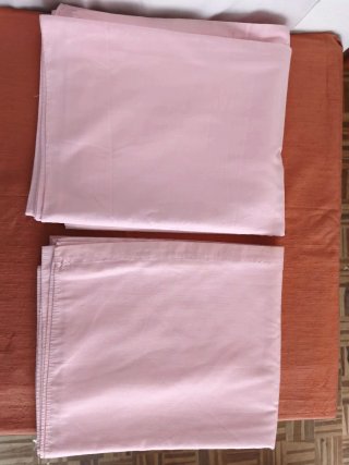 Lençóis lisos  de cama de solteiro rosa