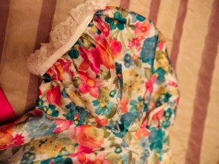 Vestido floral niña con fajín rosa
