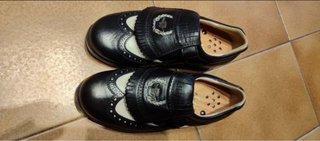 Zapatos de golf T.35/36 negros y blancos
