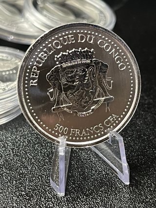 Moneda Plata Gorila Congo 1 Onza 2022