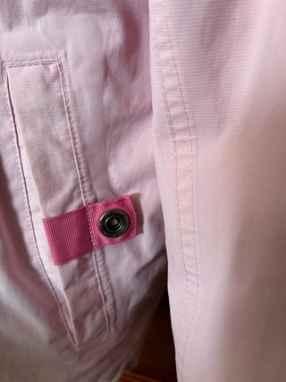 Chaquetón niña rosa con capucha. Talla 9-10